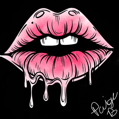 lips that look realistic and drip