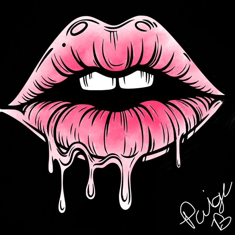 lips that look realistic and drip