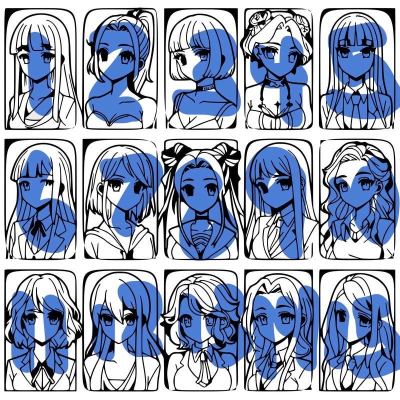 girls that look diffrent anime