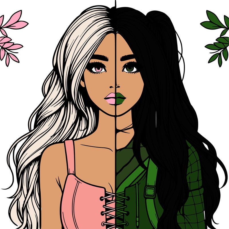 realistic girl split