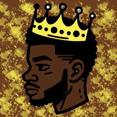 black man with a crown