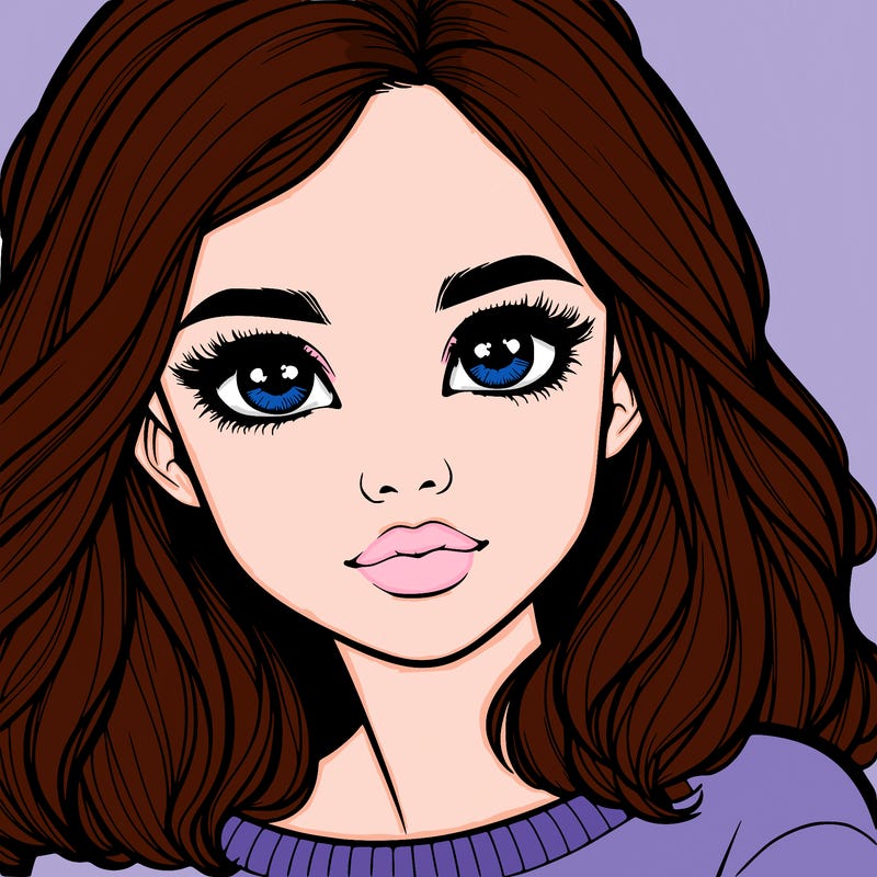 realistic girl whith cute eyes