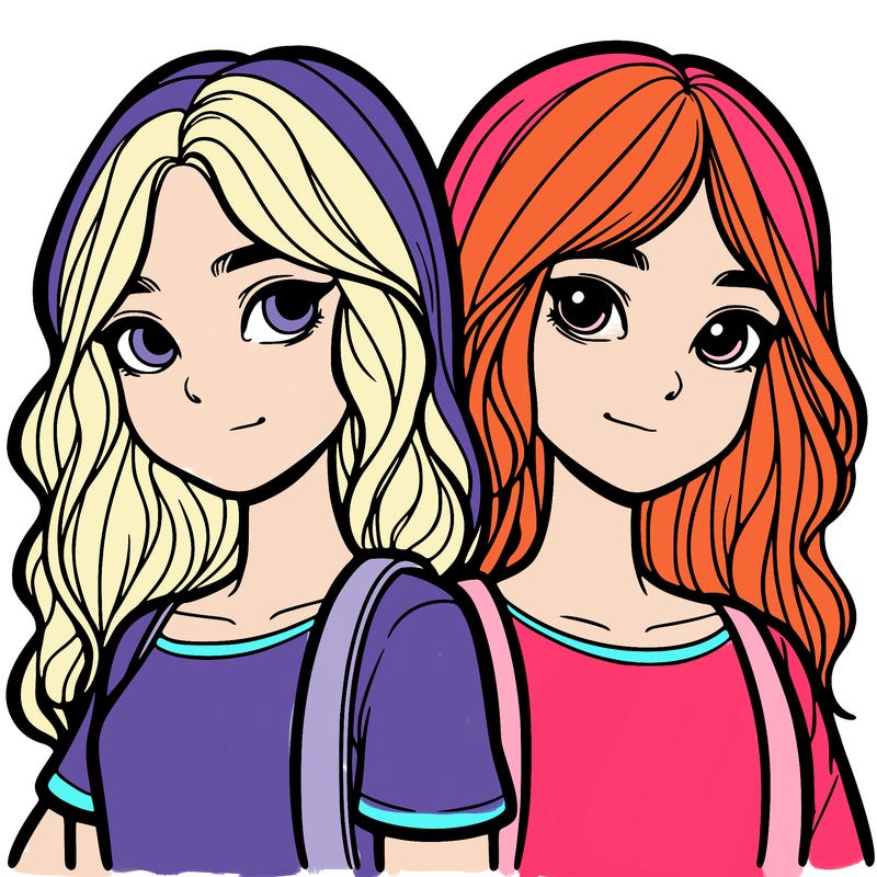 two girl