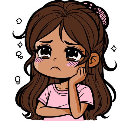 upset girl