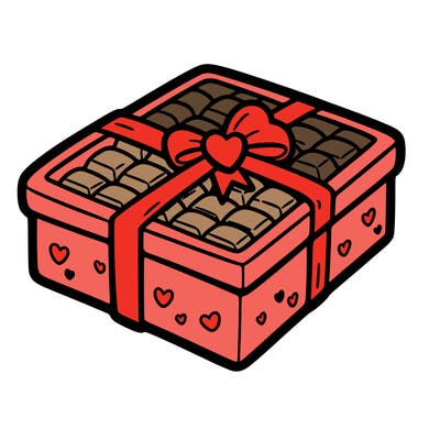 a box of chocolate for valentines day