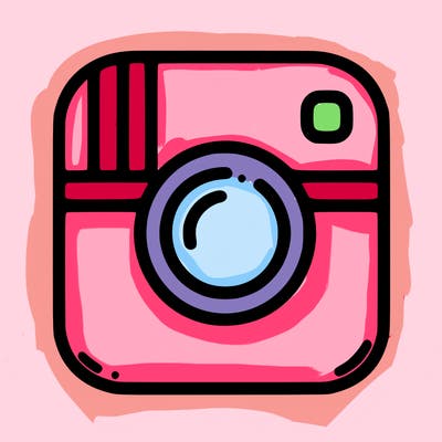 the minimalist version of instagram icon
