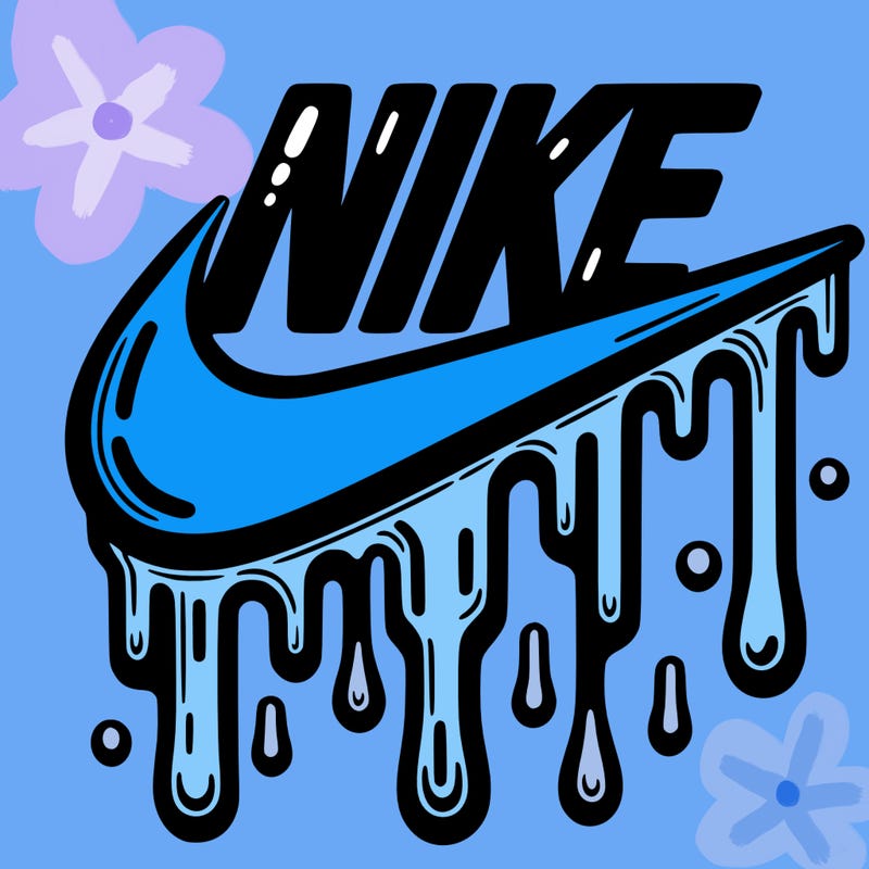 dripping nike logo