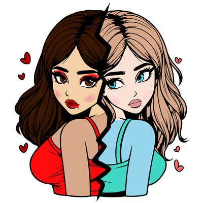 realistic girl split