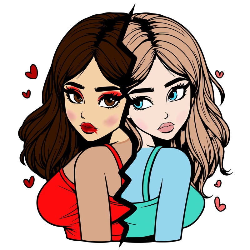 realistic girl split