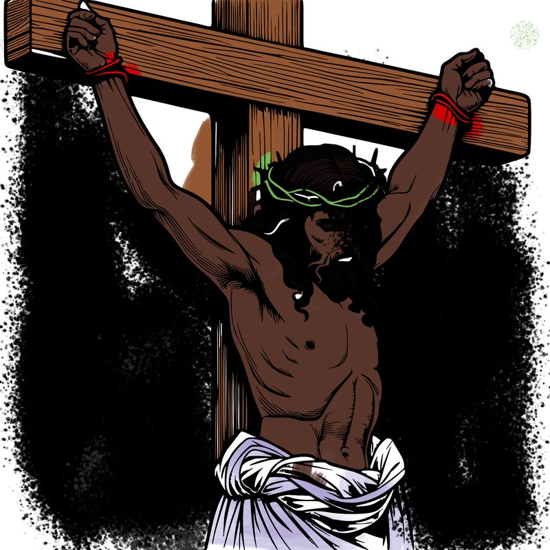 jesus realistic on the cross