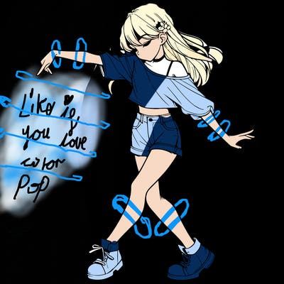 realistic girl danceing