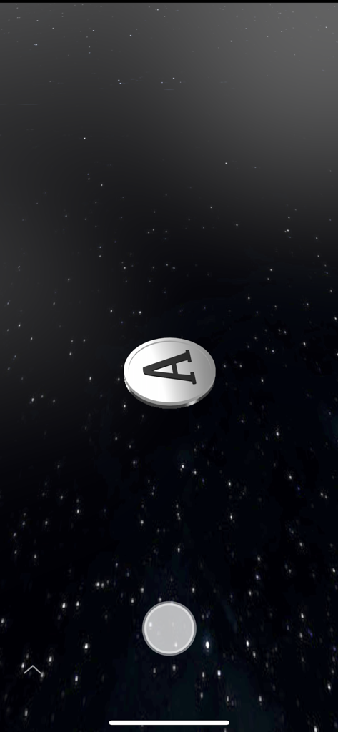 Coin Flip 3D - Toss It! - A 3D silver coin tossing in a starry space background