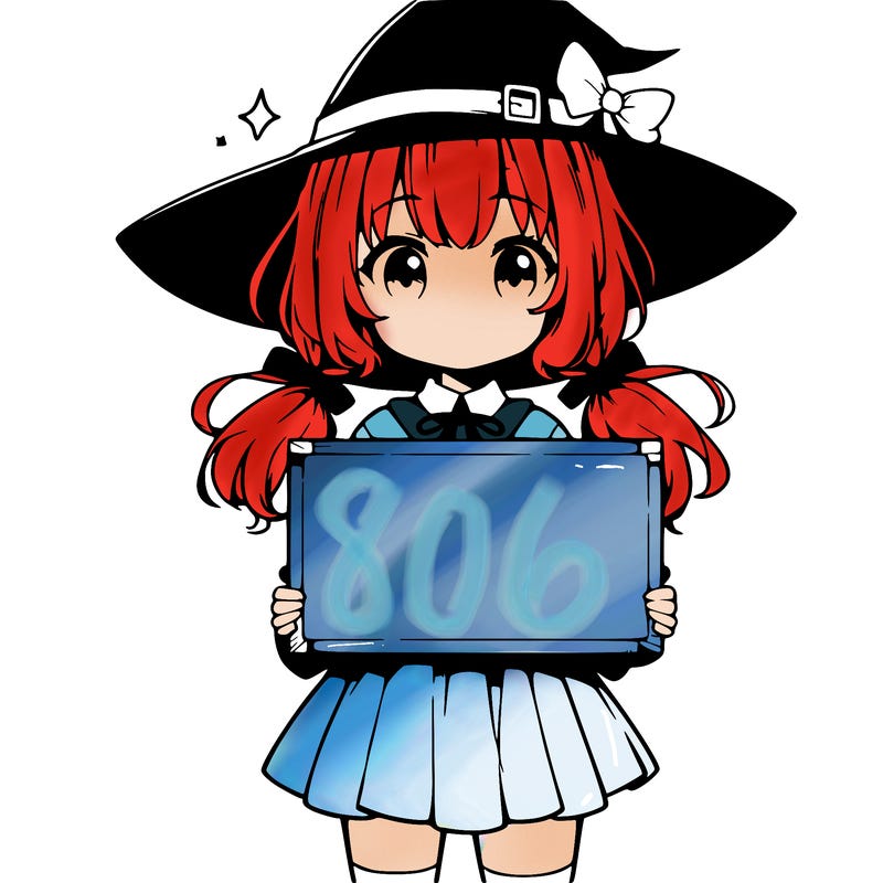 a cute anime witch girl holding a blank sign