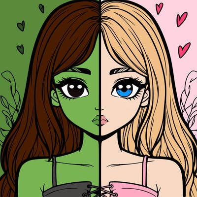 realistic girl split