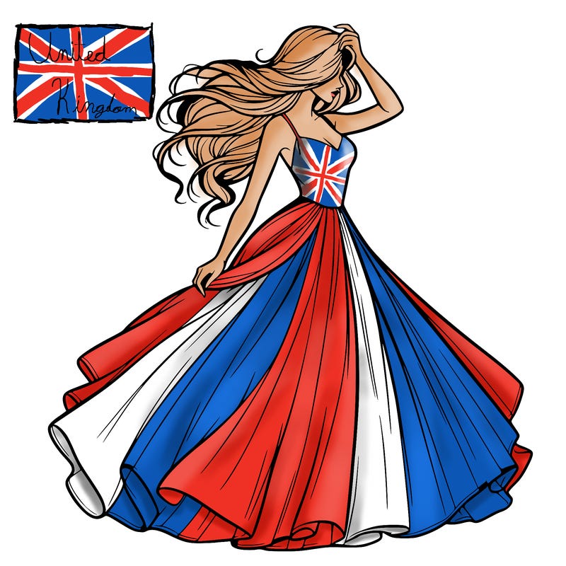 realistic woman with dress flowing in the wind