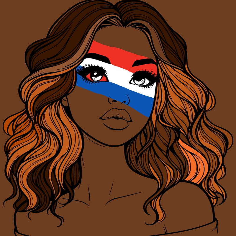 realistic girl with wavy hair and lips