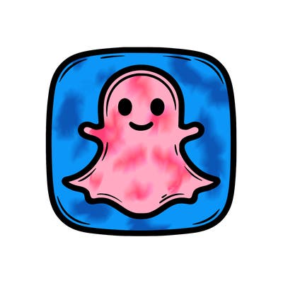 realistic snapchat logo