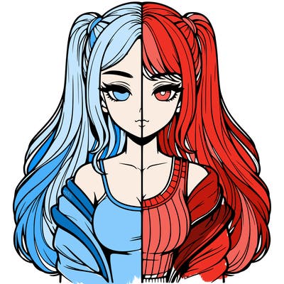 realistic girl split