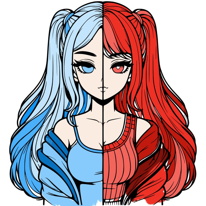 realistic girl split