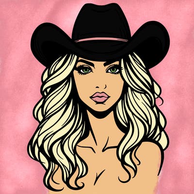 woman with cowboy hat