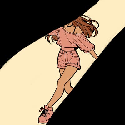 realistic girl danceing