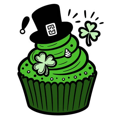 saint patrick’s day cupcake