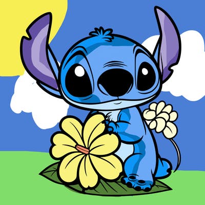 stitch with a flower