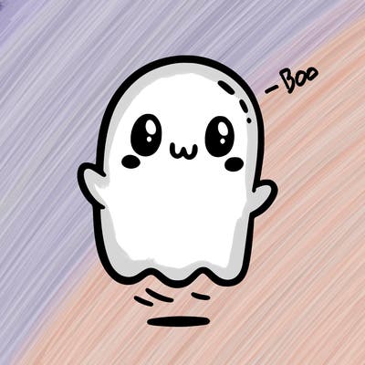 cute ghost in halloween