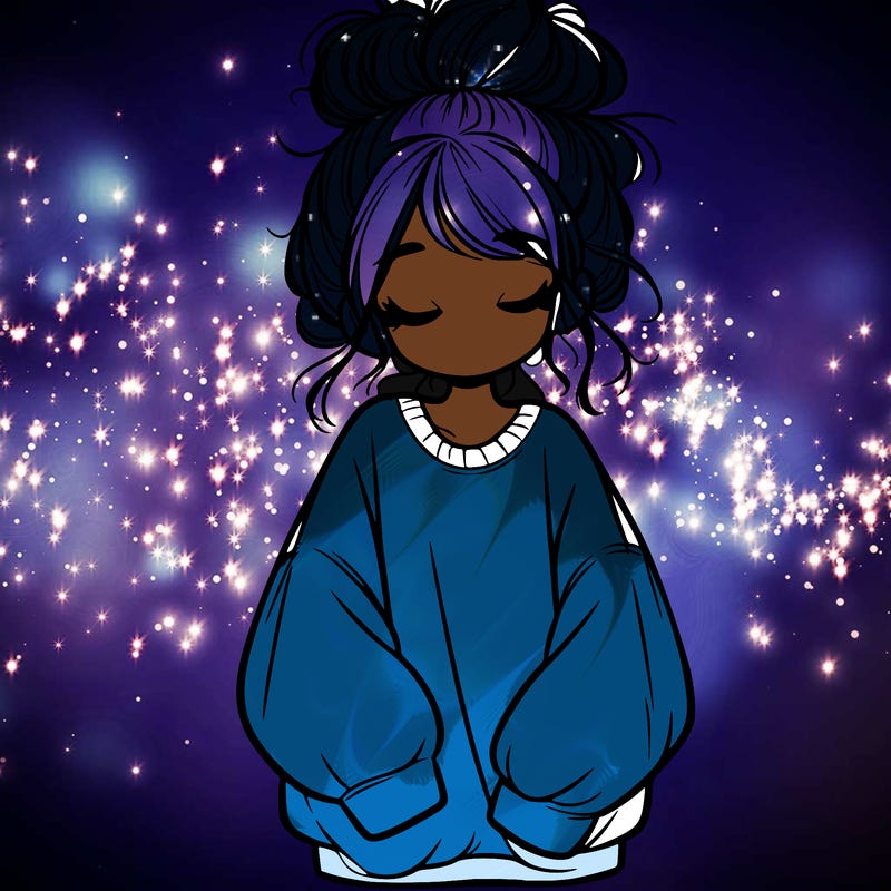 girl with baggy sweatshirt and messy bun
