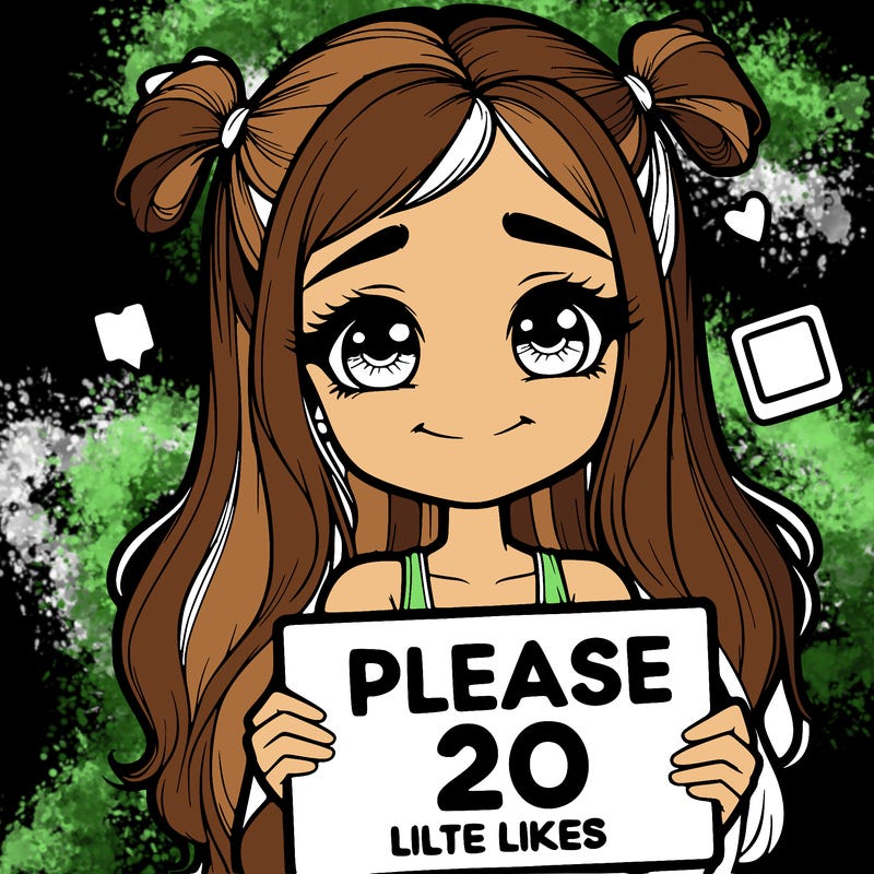 realistic girl holding a sign that says please 20 likes