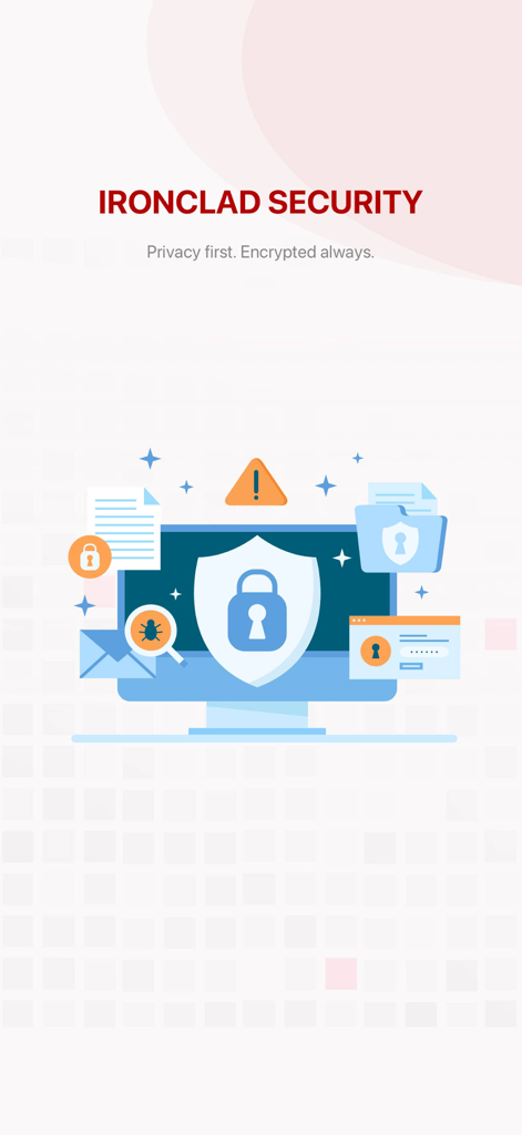 Ilustración digital que representa seguridad inexpugnable y privacidad cifrada para 5UF VPN