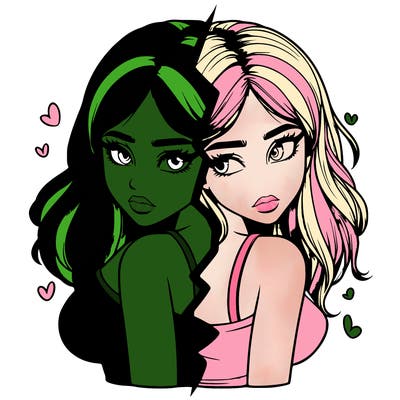 realistic girl split