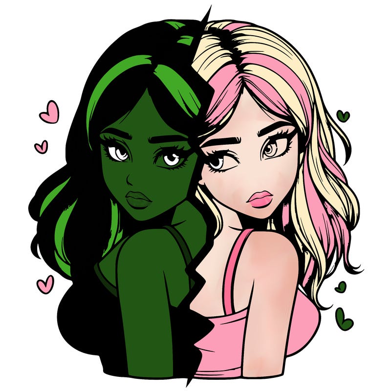 realistic girl split