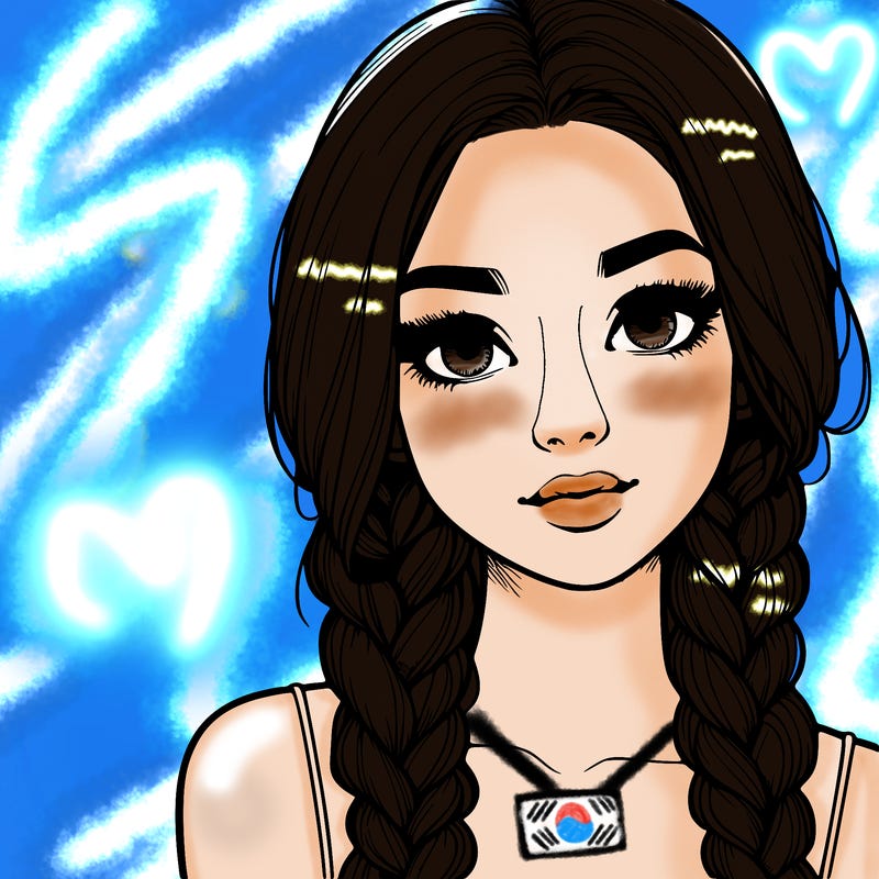 realistic girl with braids