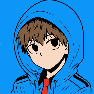 manga character with a hoodie