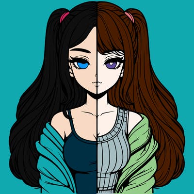 realistic girl split