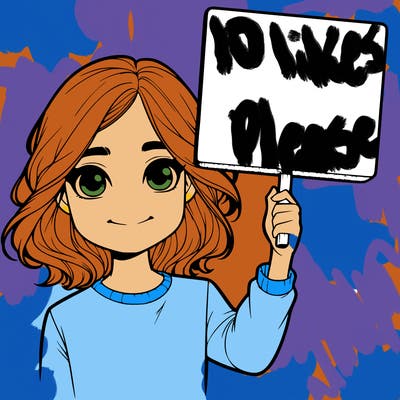 realistic girl holding up a sign