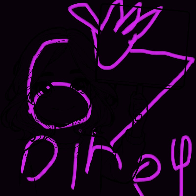 realistic girl holding up a sign