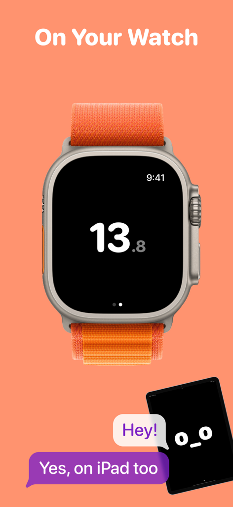 Simple Speedometer Pro - Simple Speedometer Pro app display on Apple Watch and iPad