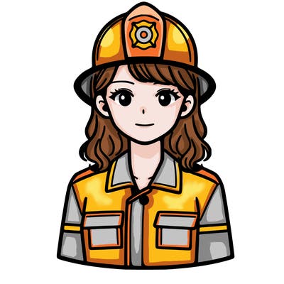 woman dressed as a firefighter