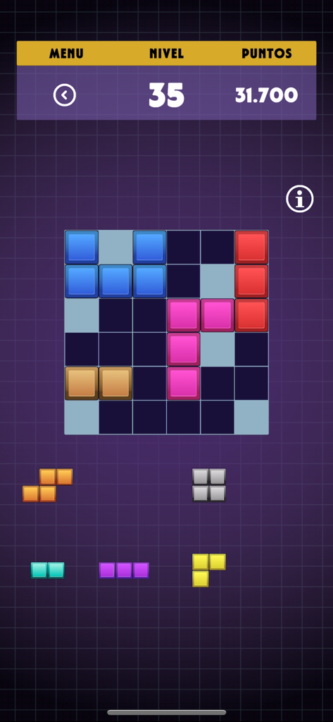 BrainBloq: Block Puzzle Game - A gameplay screen of BrainBloq showing colorful block puzzle pieces on a grid