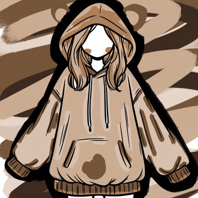 girl in oversized hoodie