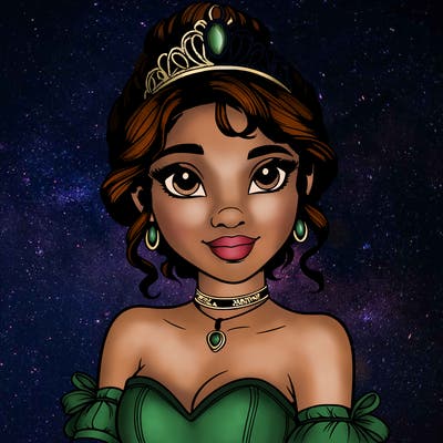 realistic princess tiana