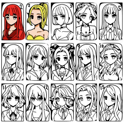 girls that look diffrent anime