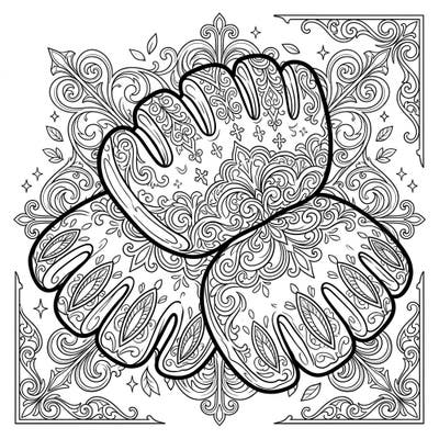 Dive into a world where sweet pastries meet mysterious elegance with our Gothic Bear Claws coloring page. This intricate design offers a unique blend of culinary delight and dark, ornate artistry, perfect for advanced colorists.