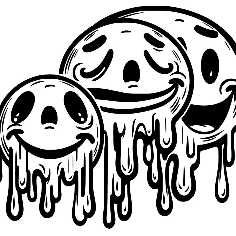dripping smile faces