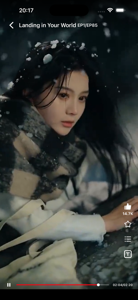 LokTV: Movie, Series & Drama - LokTV mobile app interface playing a short drama titled Landing in Your World