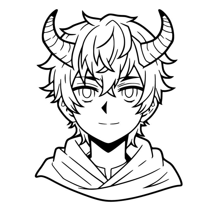 hot anime boy with horns