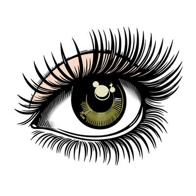 realistic eye long eylashes