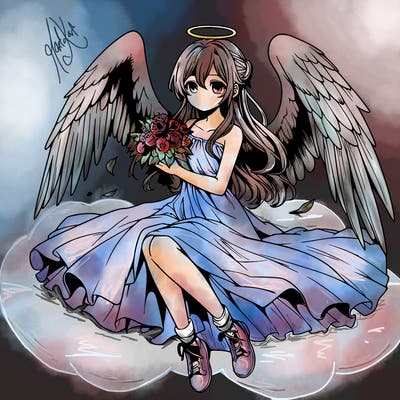 manga angel realistic